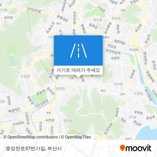 중앙천로37번가길 지도