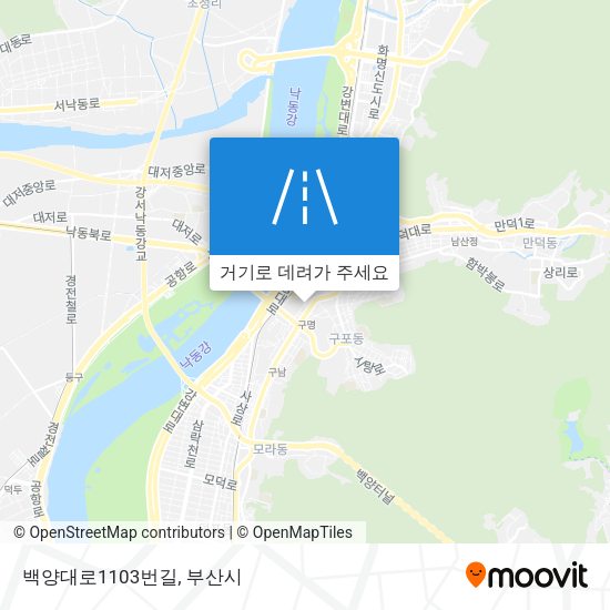 백양대로1103번길 지도