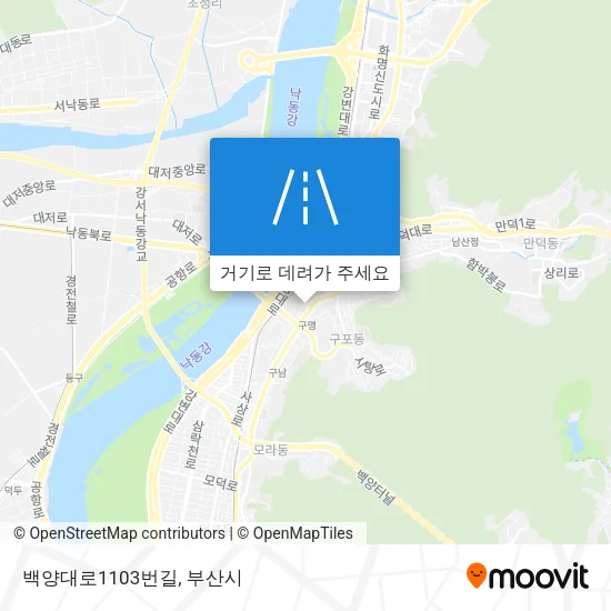 백양대로1103번길 지도