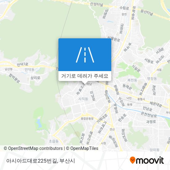 아시아드대로225번길 지도