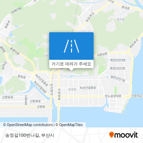 송정길100번나길 지도