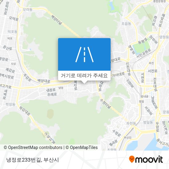 냉정로233번길 지도