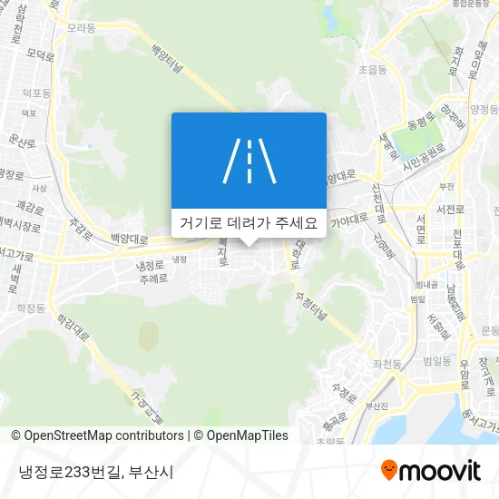 냉정로233번길 지도