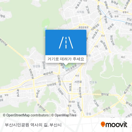 부산시민공원 역사의 길 지도