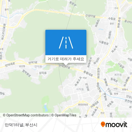 만덕1터널 지도