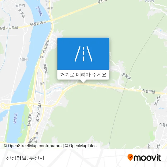 산성터널 지도