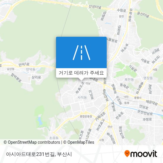 아시아드대로231번길 지도