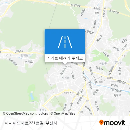 아시아드대로231번길 지도