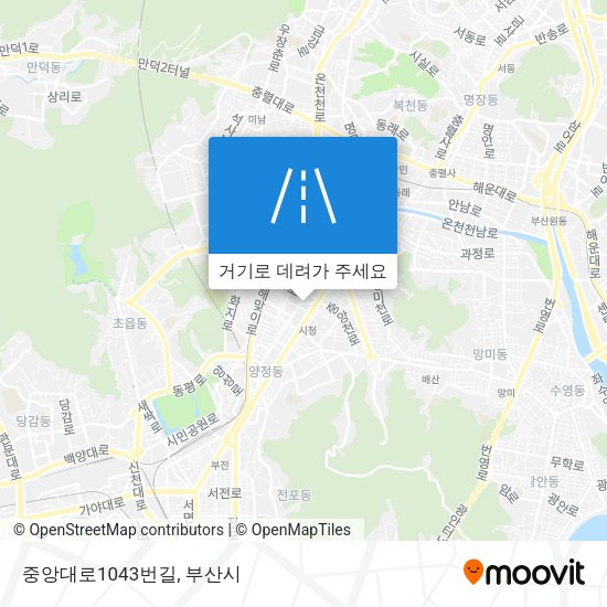 중앙대로1043번길 지도