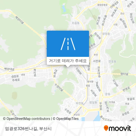 엄광로326번나길 지도