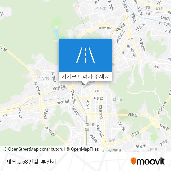 새싹로58번길 지도