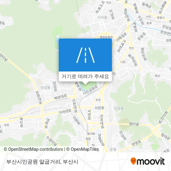 부산시민공원 말굽거리 지도