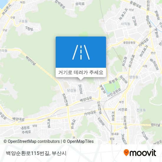 백양순환로115번길 지도