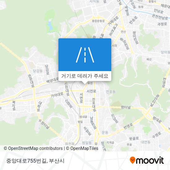 중앙대로755번길 지도