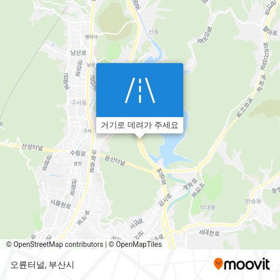 오륜터널 지도