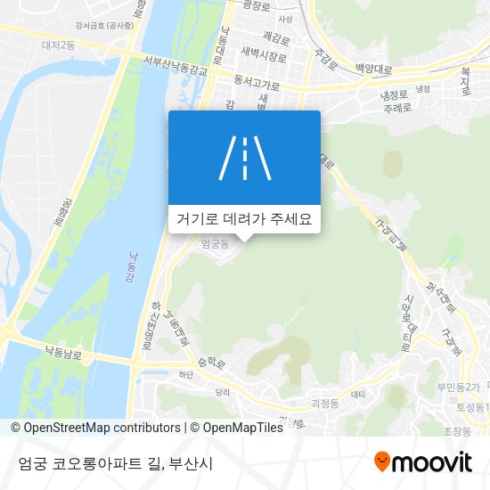 엄궁 코오롱아파트 길 지도