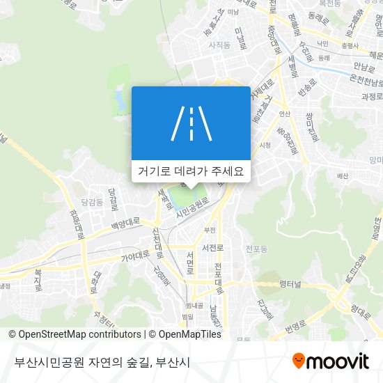 부산시민공원 자연의 숲길 지도