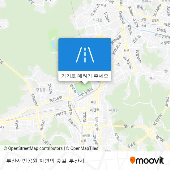 부산시민공원 자연의 숲길 지도