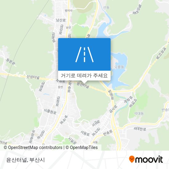 윤산터널 지도