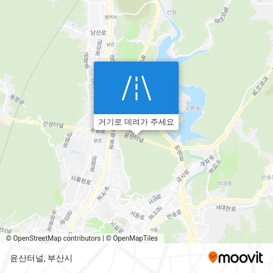 윤산터널 지도