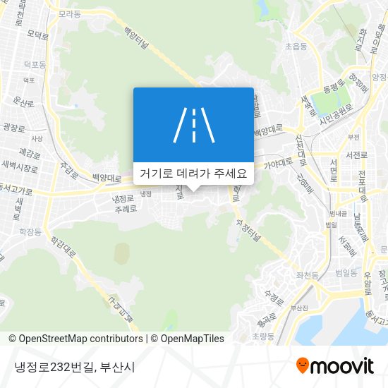 냉정로232번길 지도