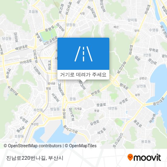 진남로220번나길 지도