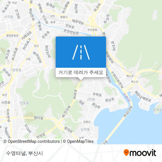 수영터널 지도