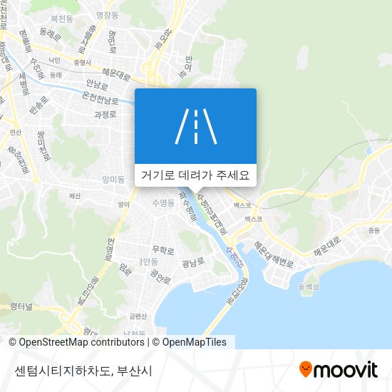 센텀시티지하차도 지도