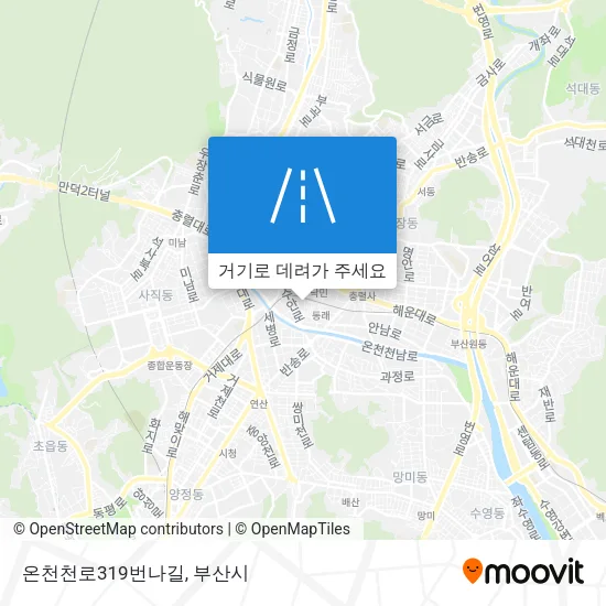 온천천로319번나길 지도