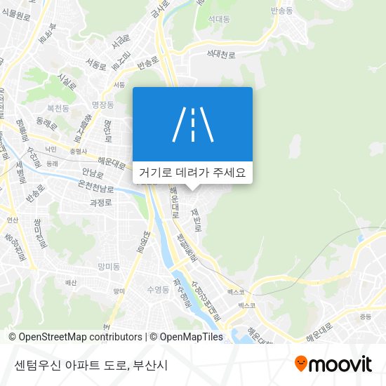 센텀우신 아파트 도로 지도