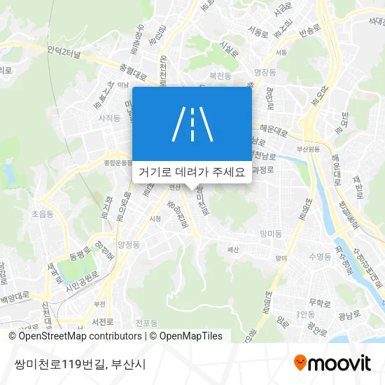 쌍미천로119번길 지도