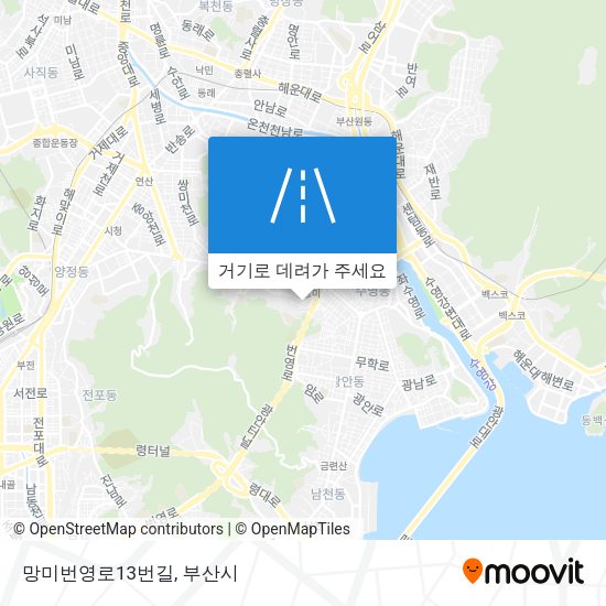 망미번영로13번길 지도