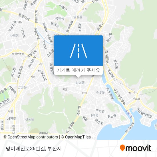 망미배산로36번길 지도