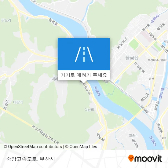 중앙고속도로 지도