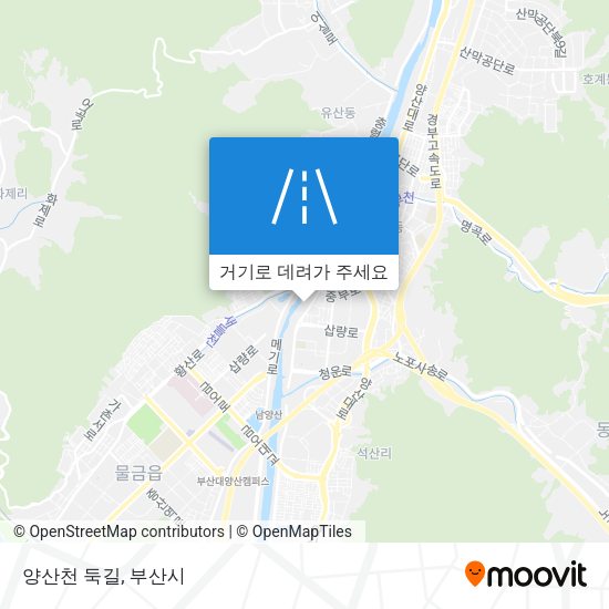 양산천 둑길 지도