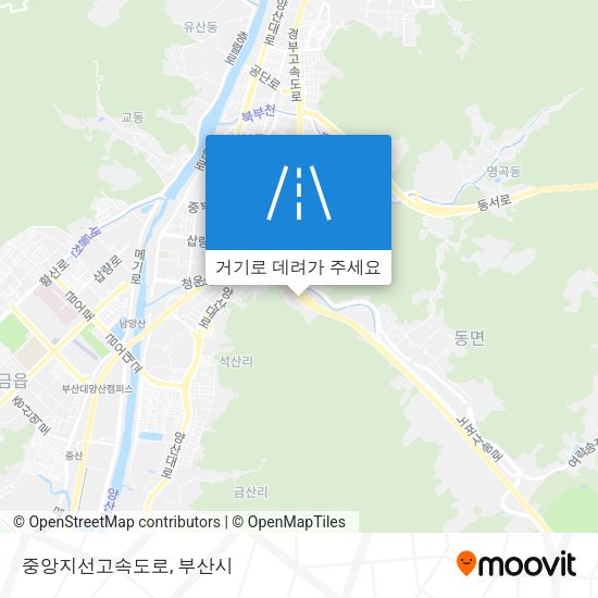 중앙지선고속도로 지도
