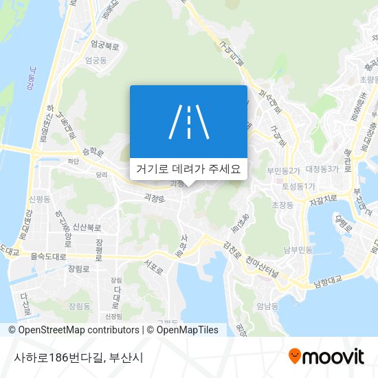 사하로186번다길 지도