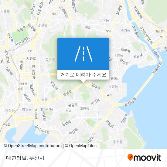 대연터널 지도