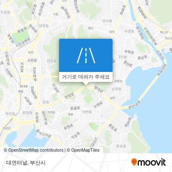 대연터널 지도