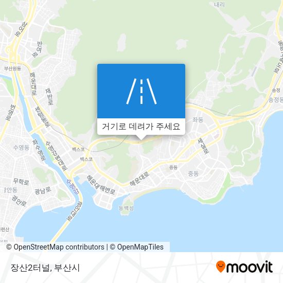 장산2터널 지도