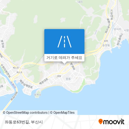 좌동로63번길 지도