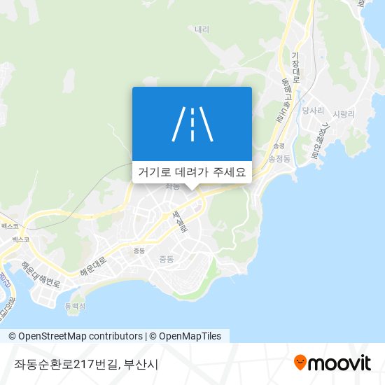 좌동순환로217번길 지도