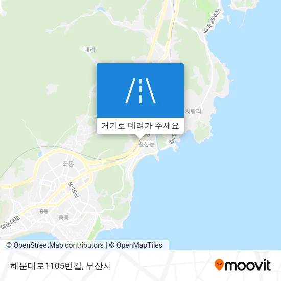 해운대로1105번길 지도