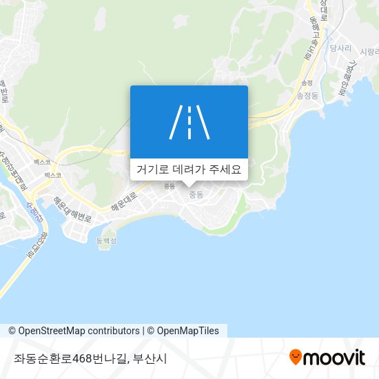 좌동순환로468번나길 지도