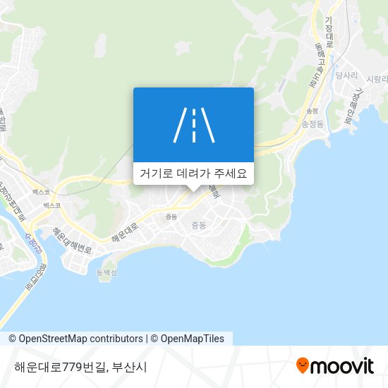 해운대로779번길 지도