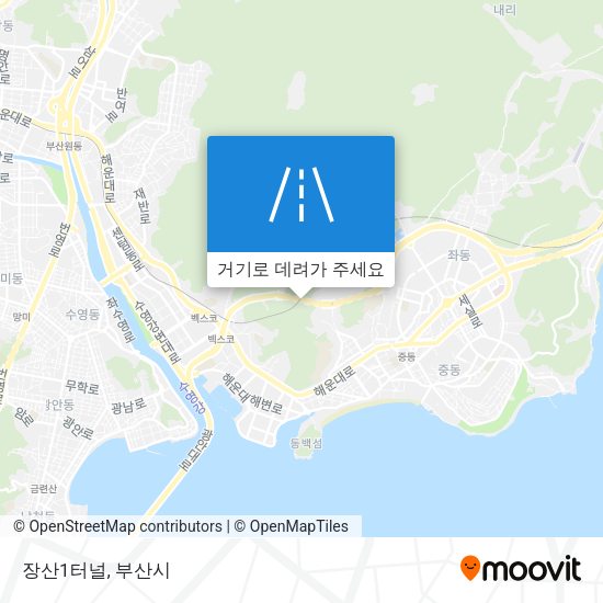 장산1터널 지도