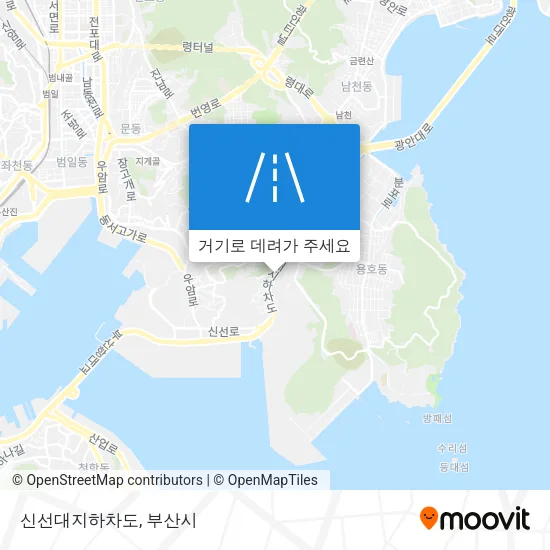 신선대지하차도 지도