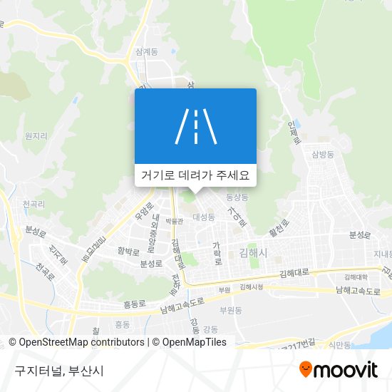 구지터널 지도