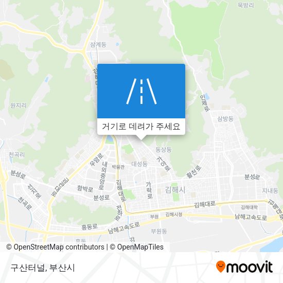 구산터널 지도