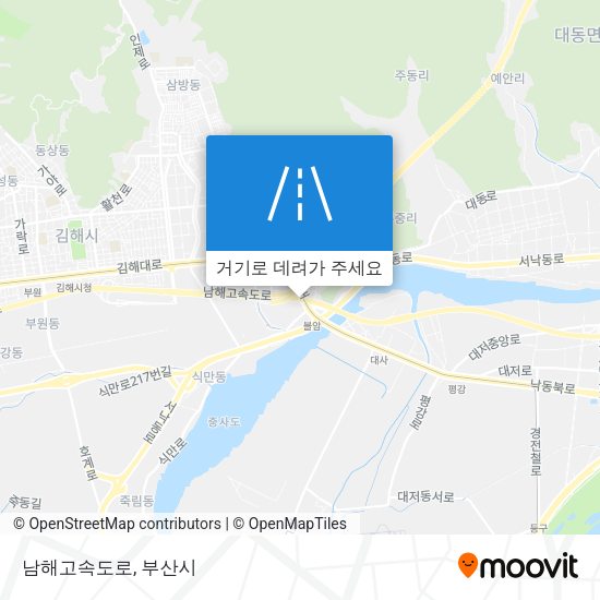 남해고속도로 지도